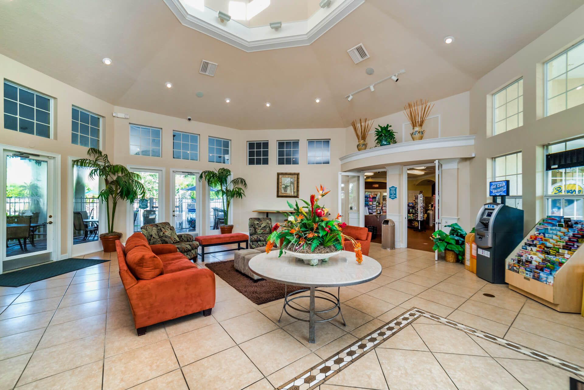 windsor palms resort rentals indoor lobby