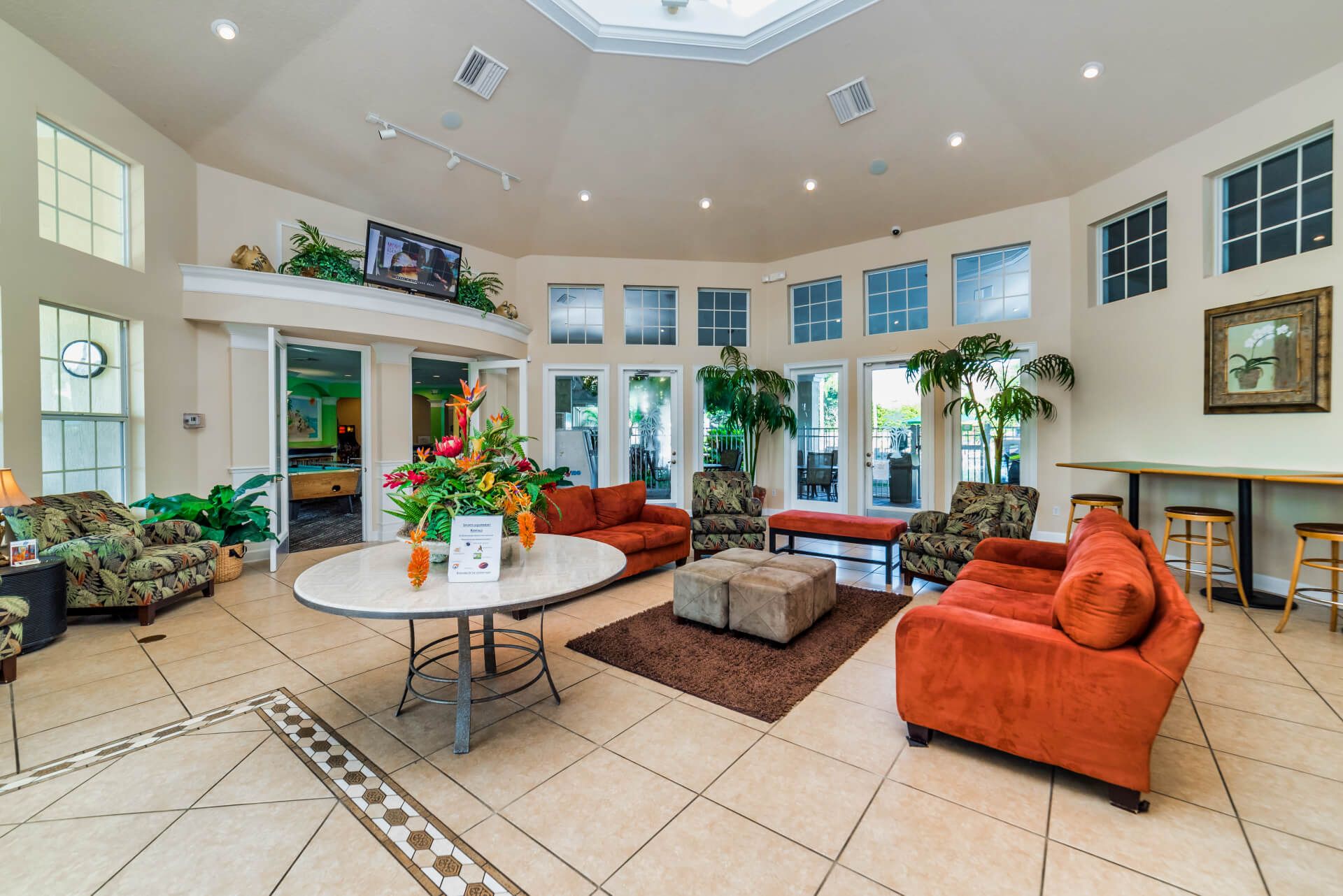 windsor palms resort rentals indoor lobby